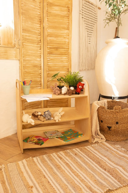 Montessori Wooden Toy Shelf by Goodevas