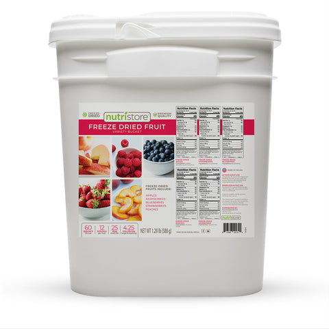 Freeze Dried Fruit Variety Bucket by Nutristore