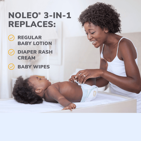 NOLEO Baby Box (Large Set) - NOLEO 3-IN-1, Organic Cotton Pads, Refillable Travel Bottle, Travel Kit by NOLEO