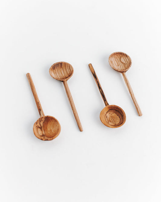 Olive Wood Coffee Spoon Set by Creative Women