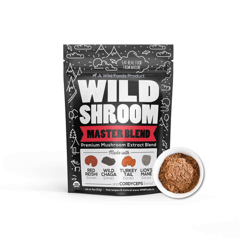 Wholesale: Master Shrooms Five Mushrooms Blend - Adaptogens + Prebiotic Powerhouse by Wild Foods