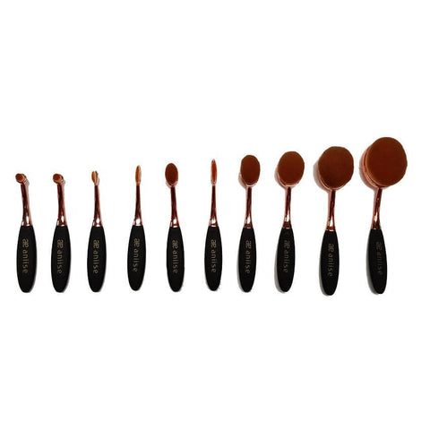 Oval Makeup Brush Set by Aniise