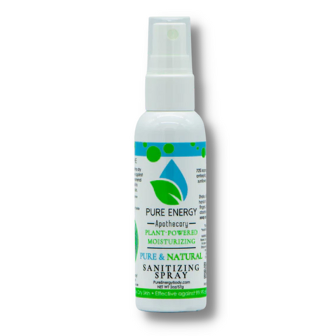 Hand Sanitizer Spray - 2 oz Travel Size (Unscented) by Pure Energy Apothecary