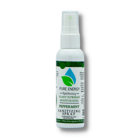 Hand Sanitizer Spray - 2 oz Travel Size (Peppermint) by Pure Energy Apothecary