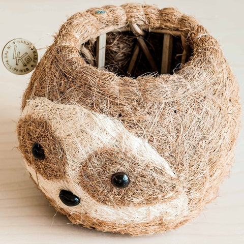 Two-tone Sloth Coco Coir Planter - Handmade Planters | LIKHÂ by LIKHÂ