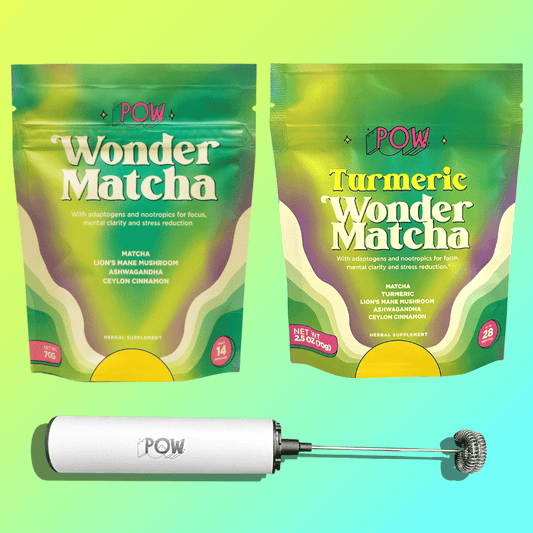 Wonder Matcha + Turmeric Wonder Matcha + Whisk Bundle (Save 20%) by Pow