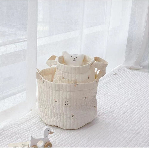 Baby Embroidered Pattern Baby Bottle Storage Basket by MyKids-USA™