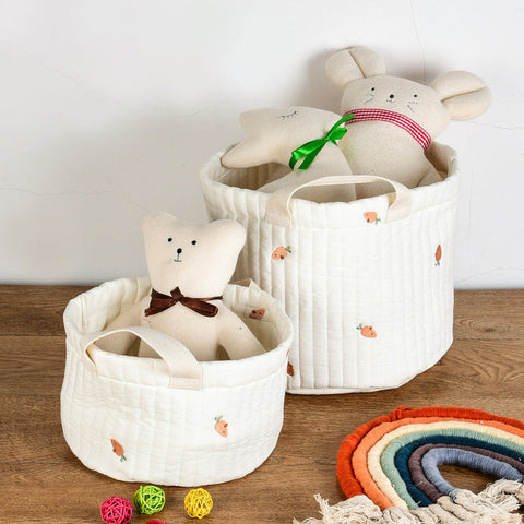 Baby Embroidered Pattern Baby Bottle Storage Basket by MyKids-USA™