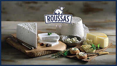 Authentic Traditional Greek Roussas Feta Cheese - PDO Certified, Made with Sheep and Goat's Milk, 2.2 lbs by Alpha Omega Imports