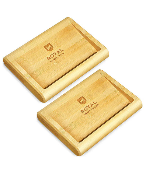 Bamboo Soap Dish Set of 2 by Royal Craft Wood