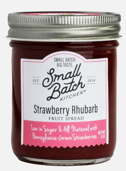 Small Batch Kitchen Strawberry Rhubarb Fruit Spread Jars - 12 jars x 8 oz by Farm2Me