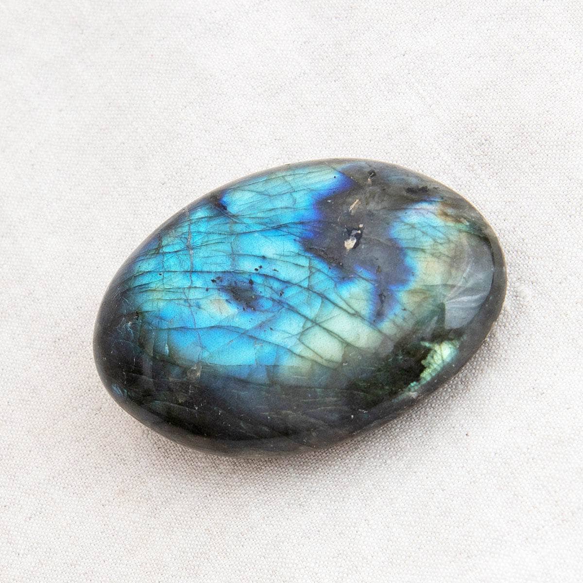 Labradorite Blue Flame Palm Stone by Tiny Rituals