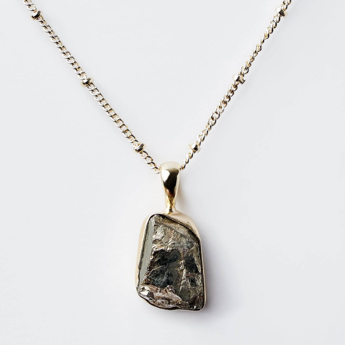 Pyrite Raw Crystal Necklace by Tiny Rituals