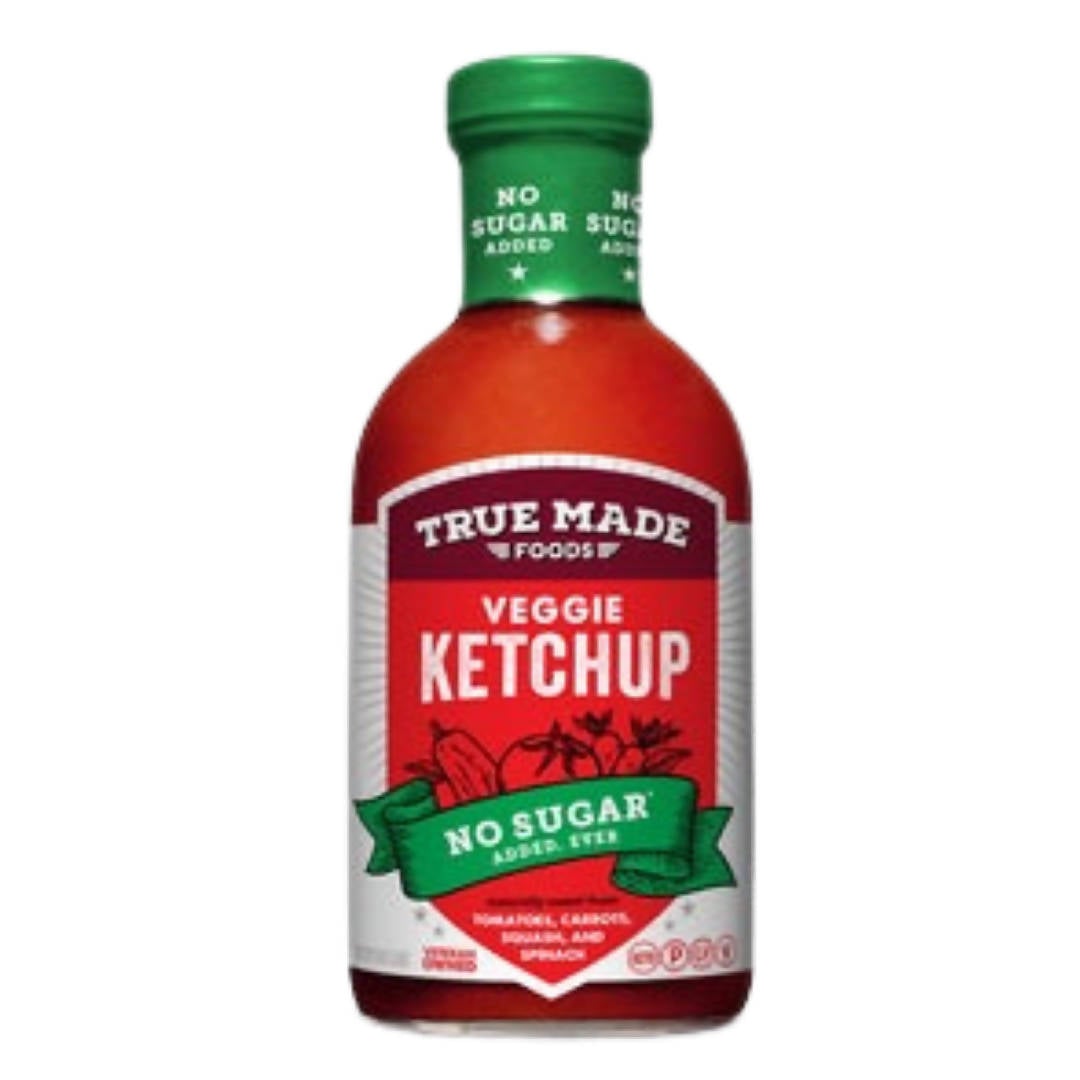 Veggie Ketchup Glass Bottles, No Sugar Added Vegetable Ketchup - 6 x 18oz by Farm2Me