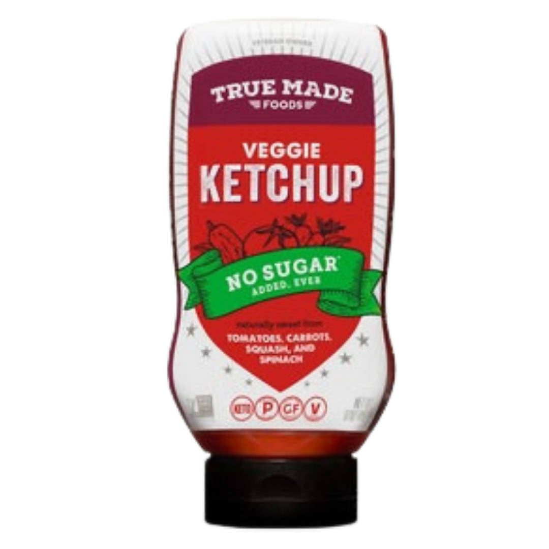 Veggie Ketchup Squeeze Bottles, No Sugar Added Vegetable Ketchup - 6 x 17oz by Farm2Me