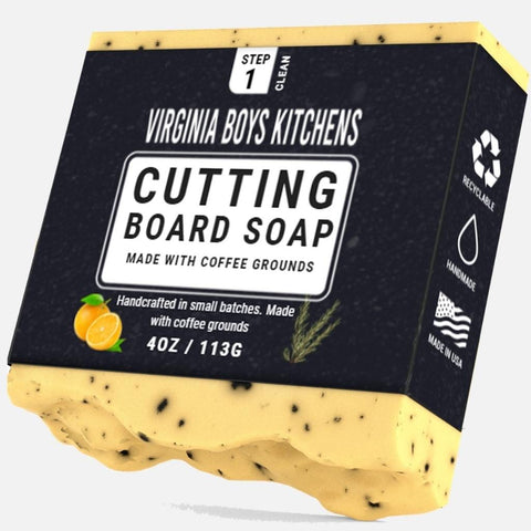Cutting Board, Cast Iron & Hand Soap by Virginia Boys Kitchens