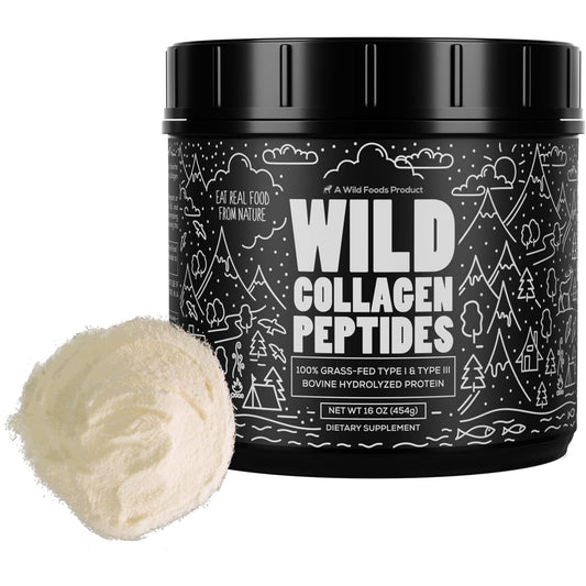 Grass-fed Collagen Peptides Powder, 16oz - Brazilian Bovine Sourced by Wild Foods