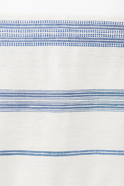 Aden Fabric Yardage - Natural with Blue by Creative Women