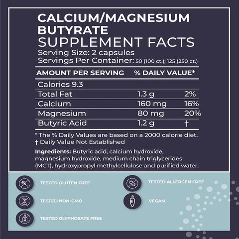 Butyrate: Gut Health Supplement (Calcium Magnesium) 100 - LoveMore