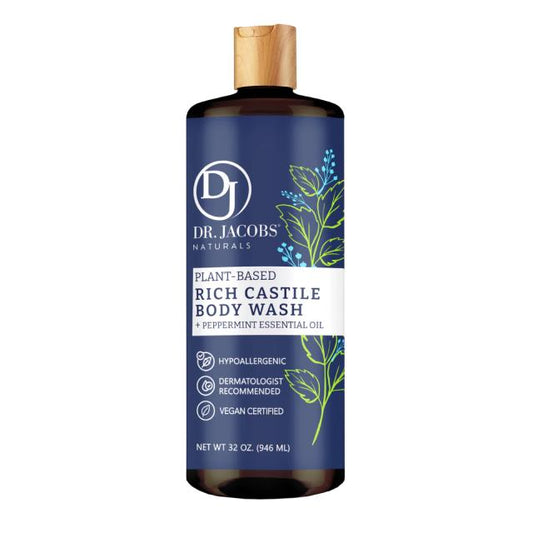 Peppermint Essential Oil, Pure Rich Castile Body Wash, Plant Based, Hypoallergenic, Vegan Certified, - LoveMore