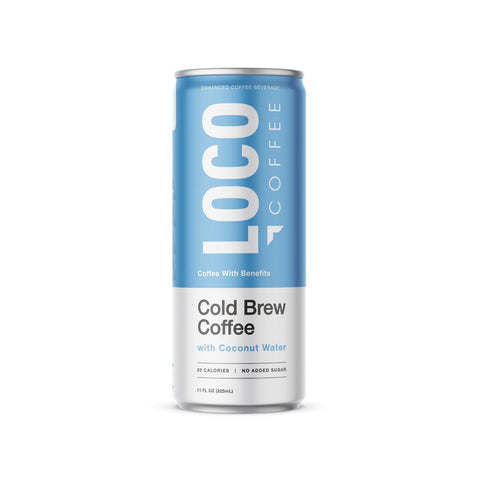 Coconut Water Cold Brew, Smooth black coffee with natural electrolytes from coconut water, 6 Pack, 11 fl oz cans - LoveMore